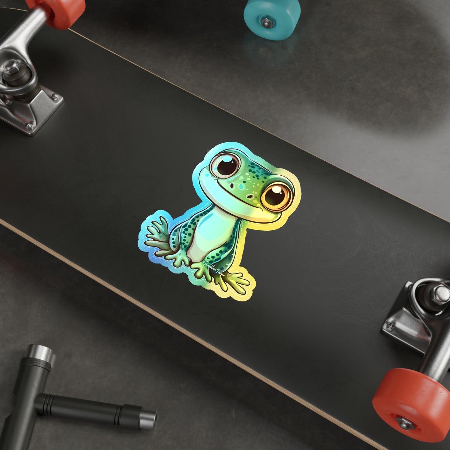 Reptile Cuties – Holographic Gecko Sticker