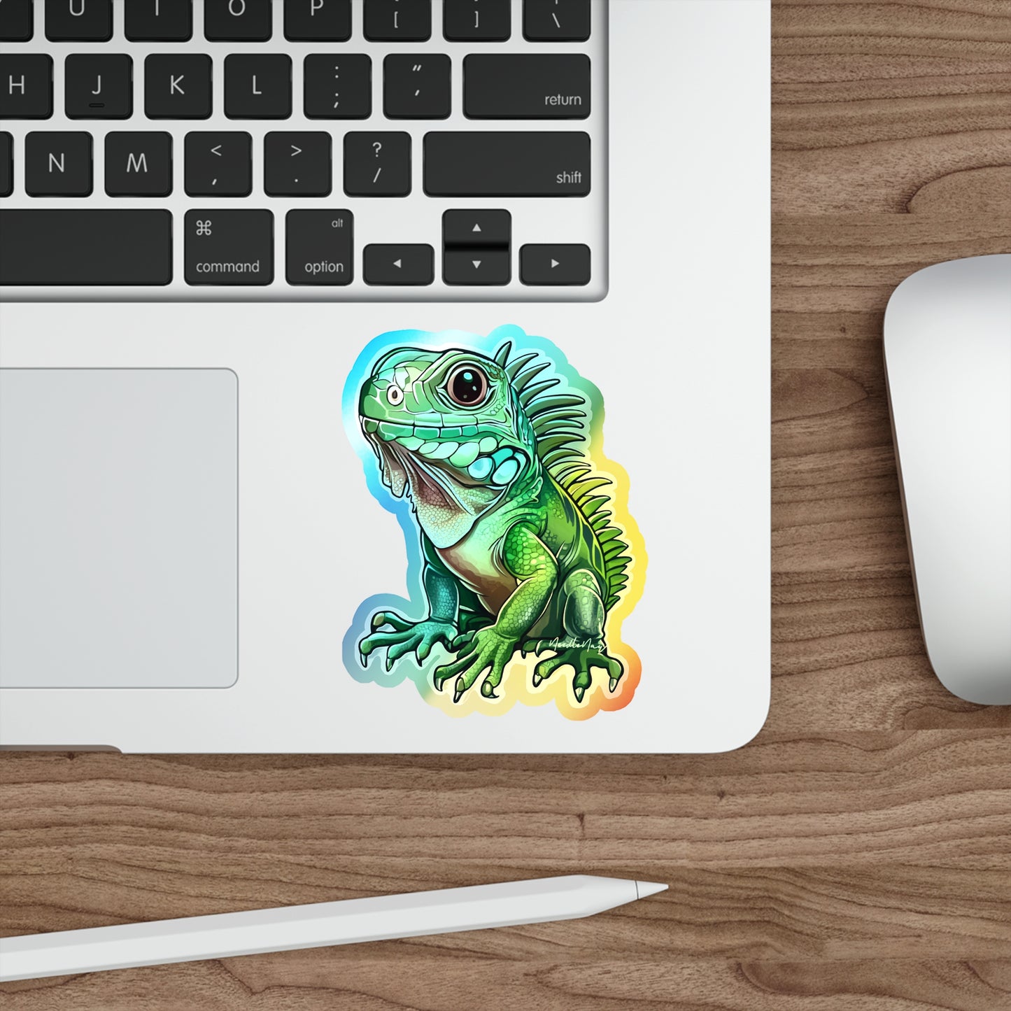 Reptile Cuties– Holographic Iguana Sticker