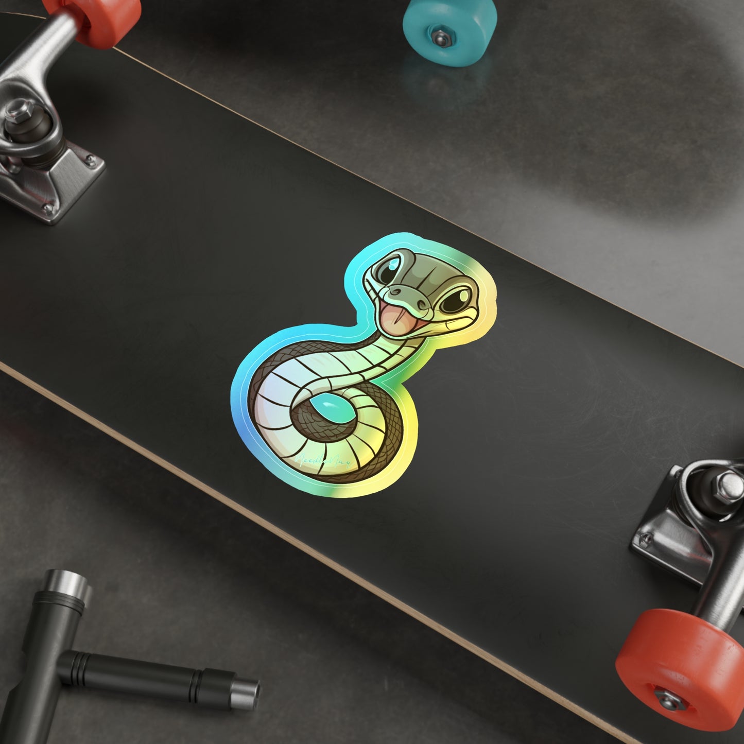 Reptile Cuties– Holographic Cobra Sticker