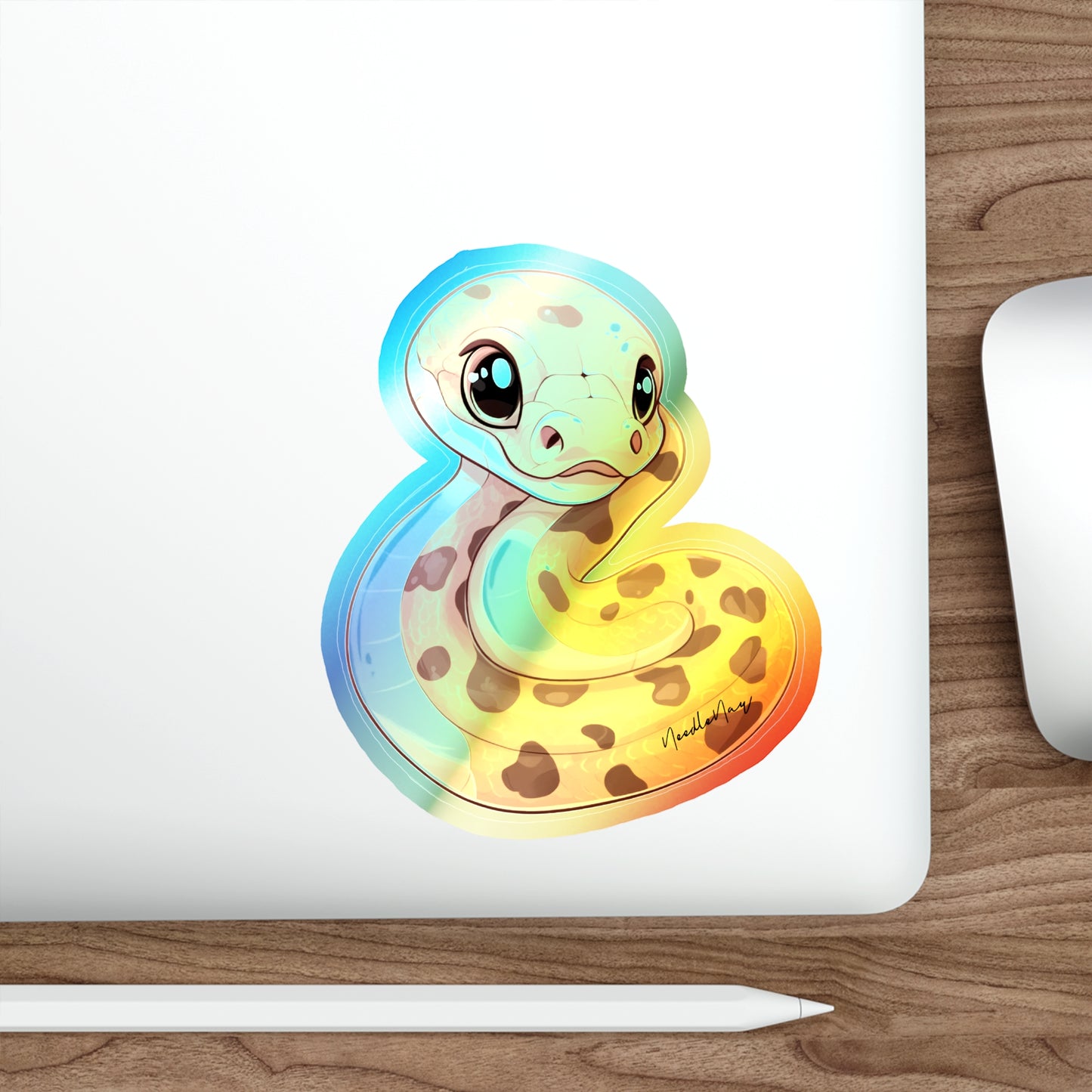 Reptile Cuties – Holographic Python Sticker