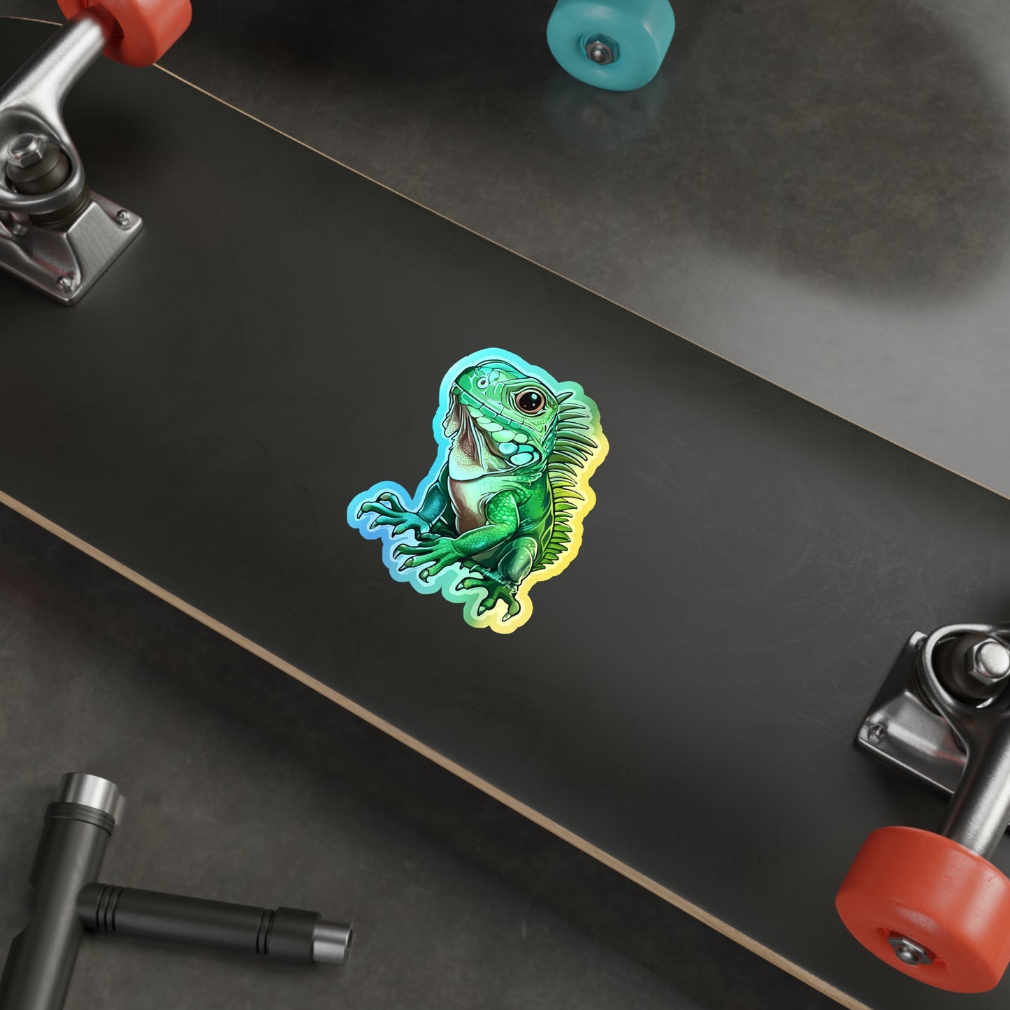 Reptile Cuties– Holographic Iguana Sticker