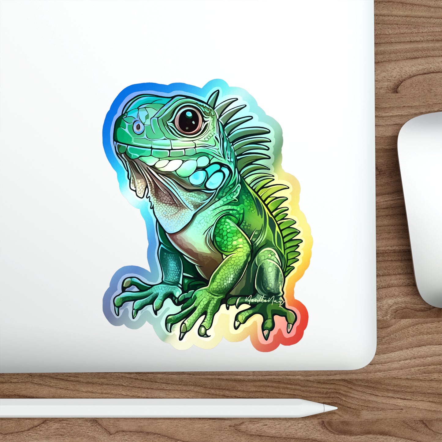 Reptile Cuties– Holographic Iguana Sticker