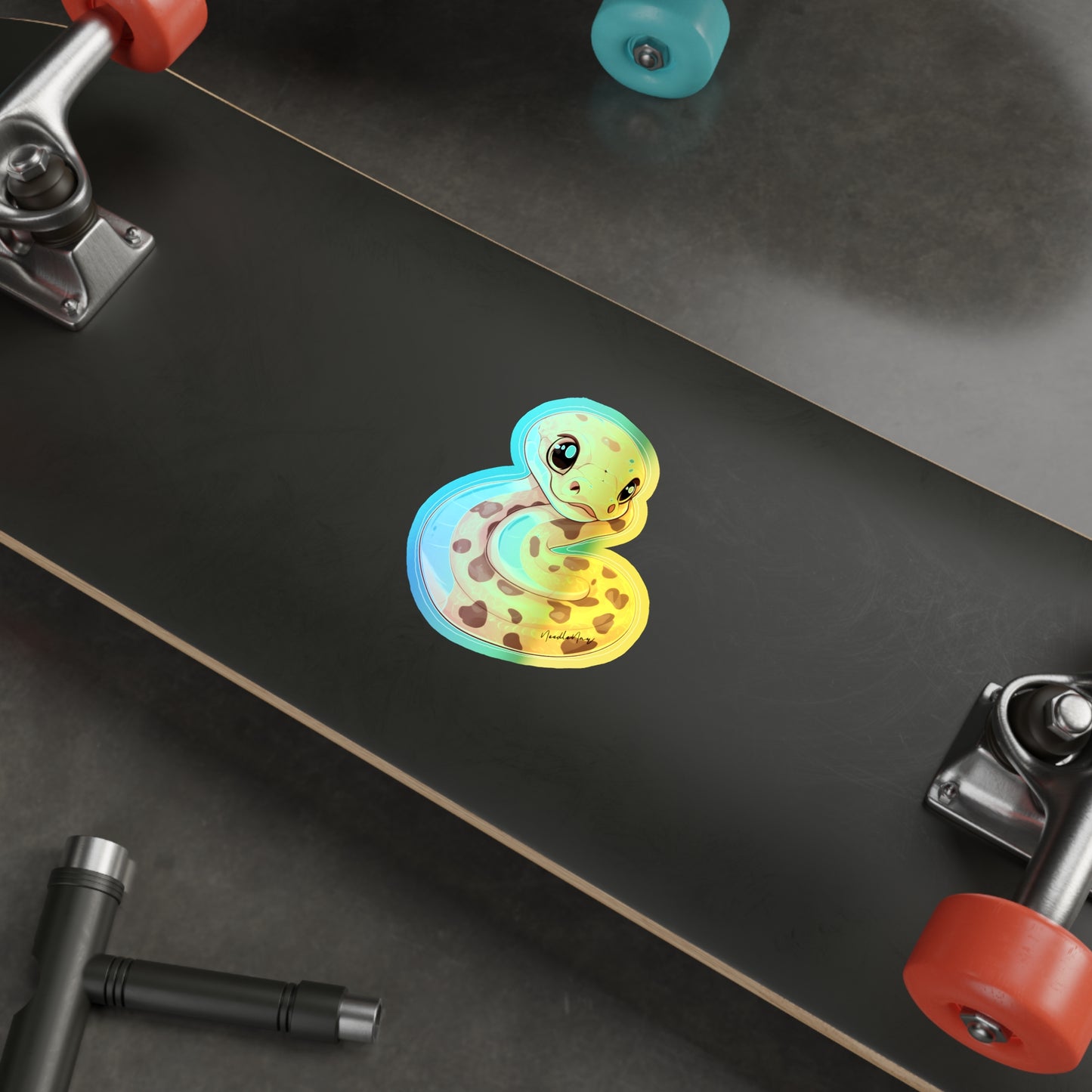 Reptile Cuties – Holographic Python Sticker