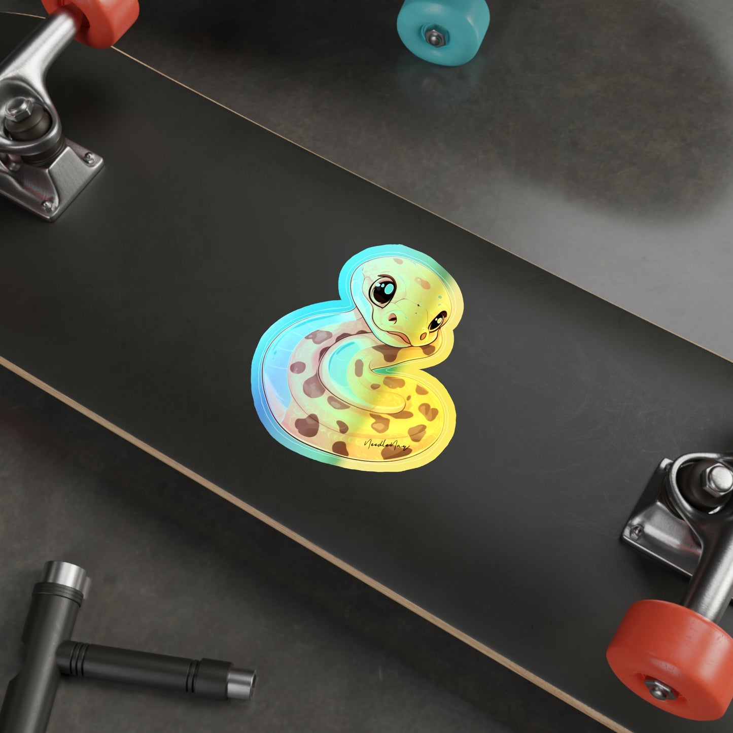 Reptile Cuties – Holographic Python Sticker