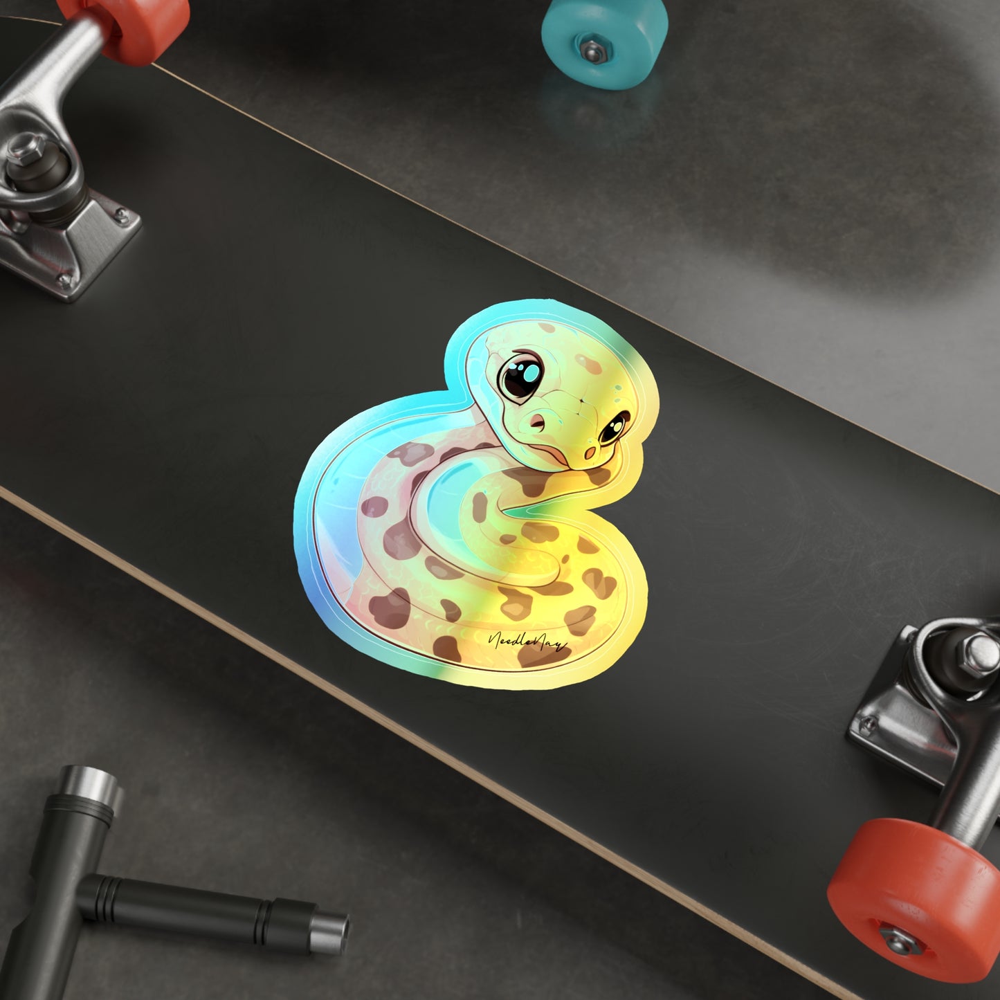 Reptile Cuties – Holographic Python Sticker