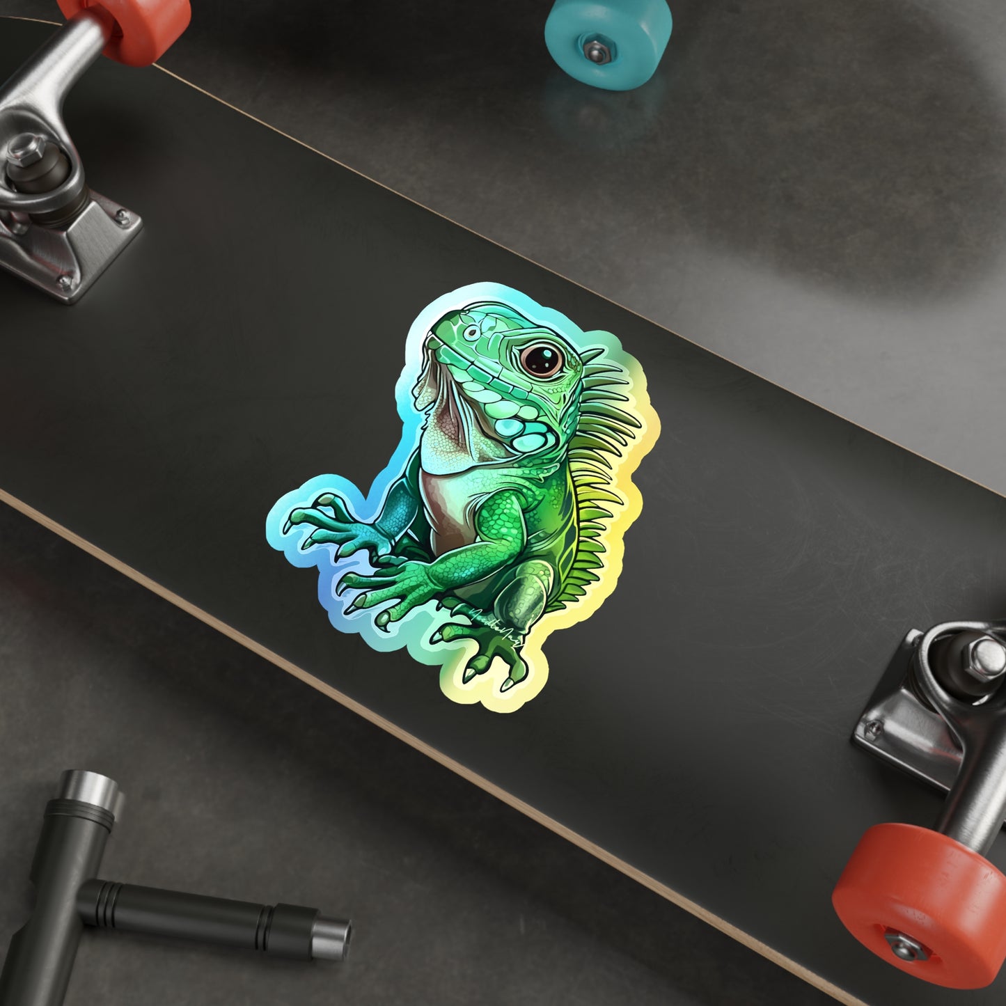 Reptile Cuties– Holographic Iguana Sticker