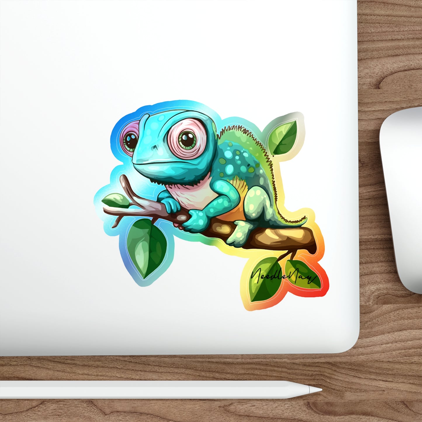 Reptile Cuties – Holographic Chameleon Sticker