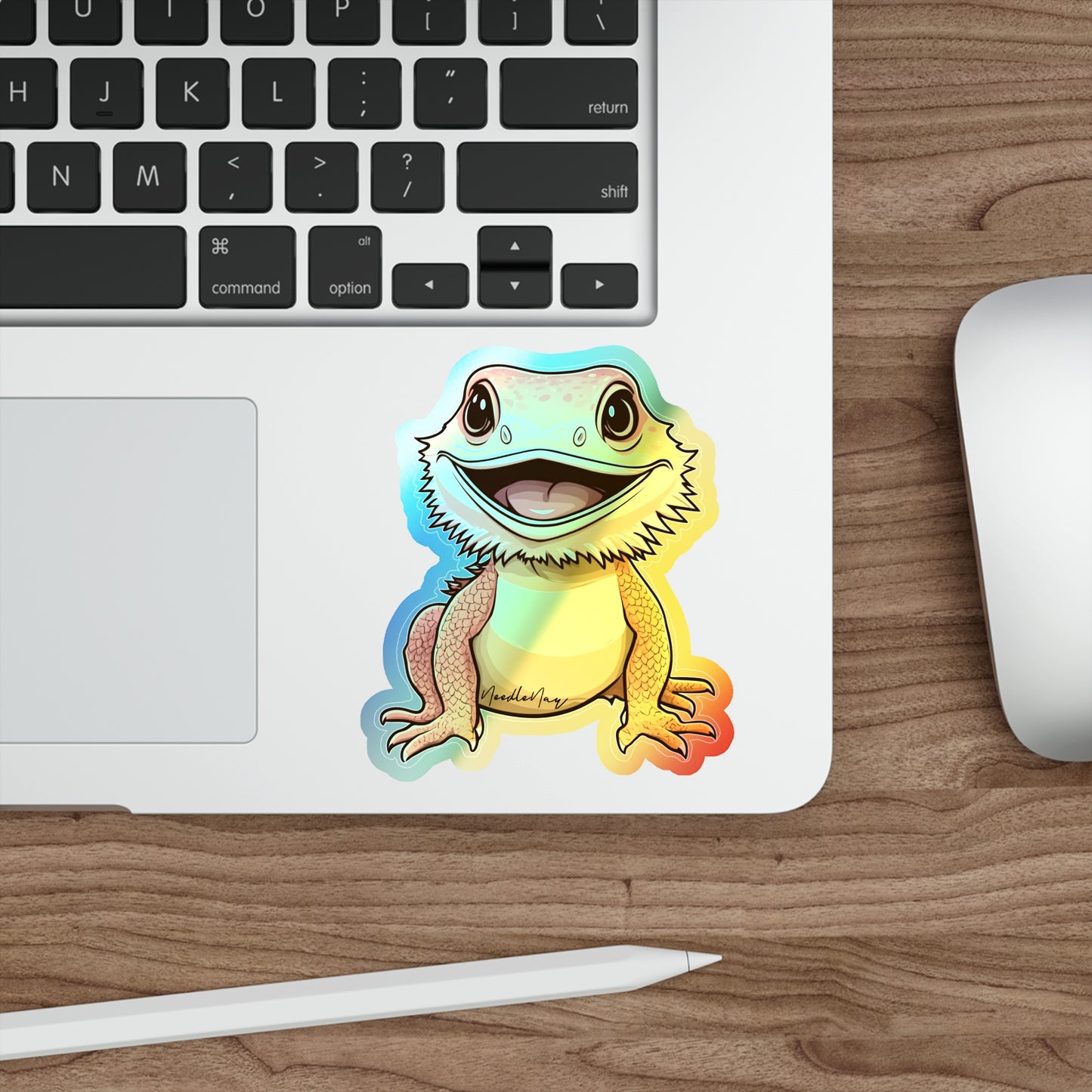Reptile Cuties– Holographic Bearded Dragon Sticker