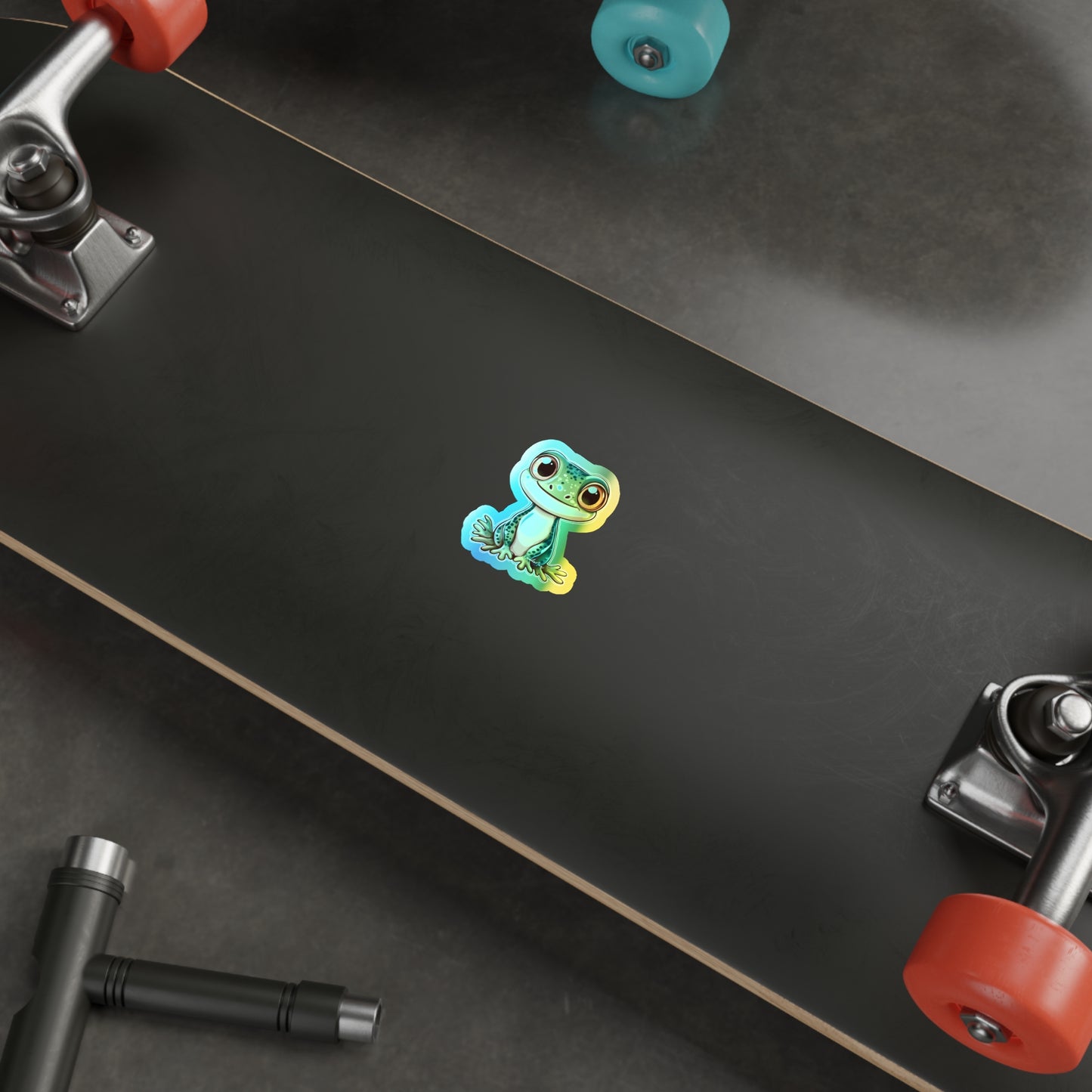 Reptile Cuties – Holographic Gecko Sticker for Kids