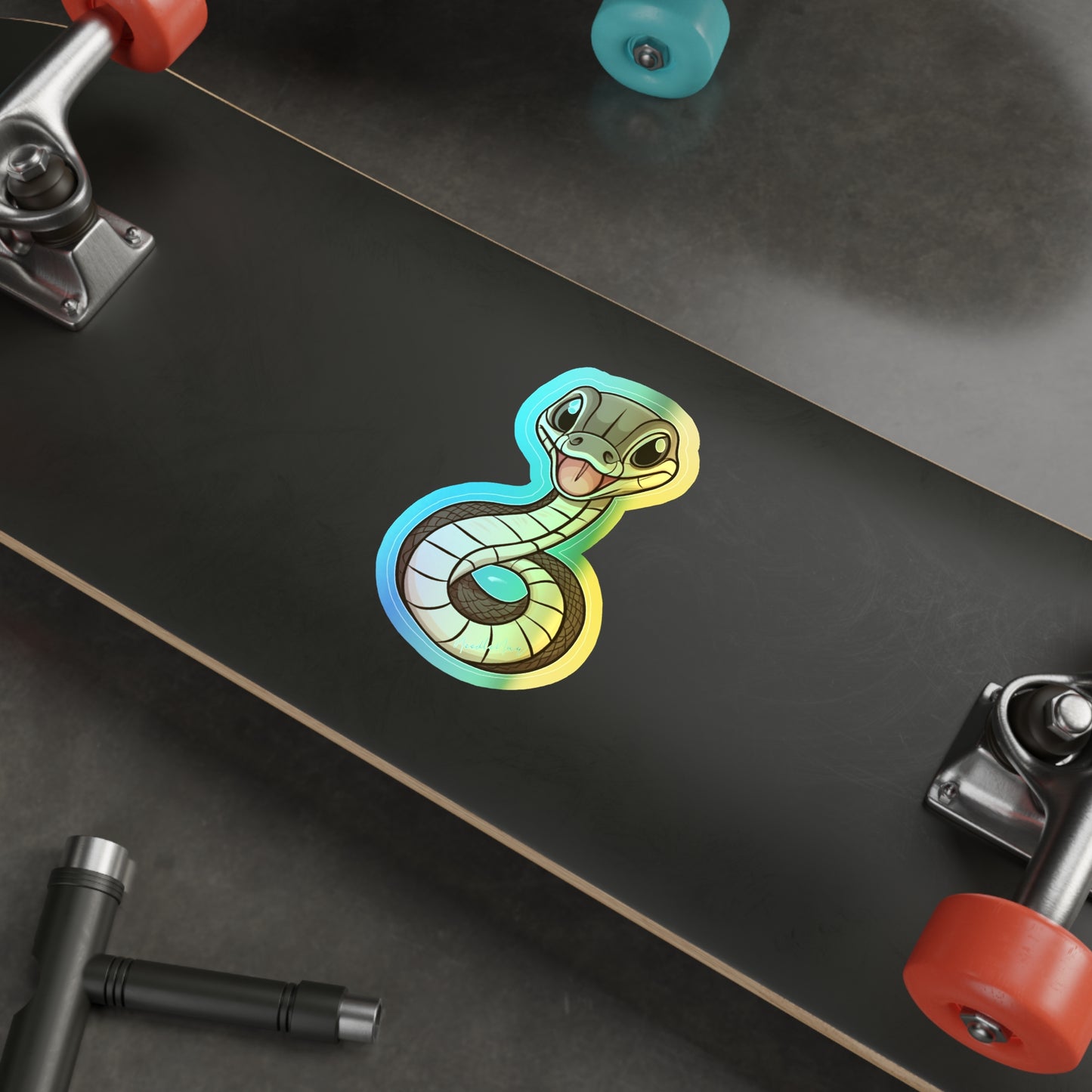 Reptile Cuties– Holographic Cobra Sticker