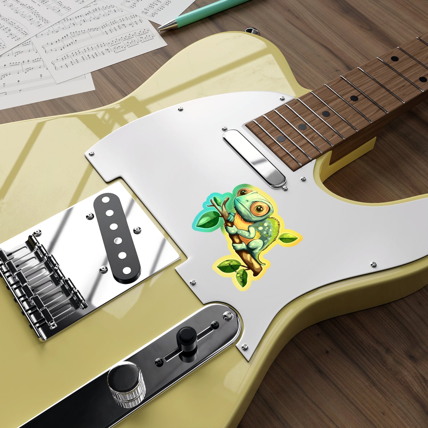 Reptile Cuties – Holographic Chameleon Sticker