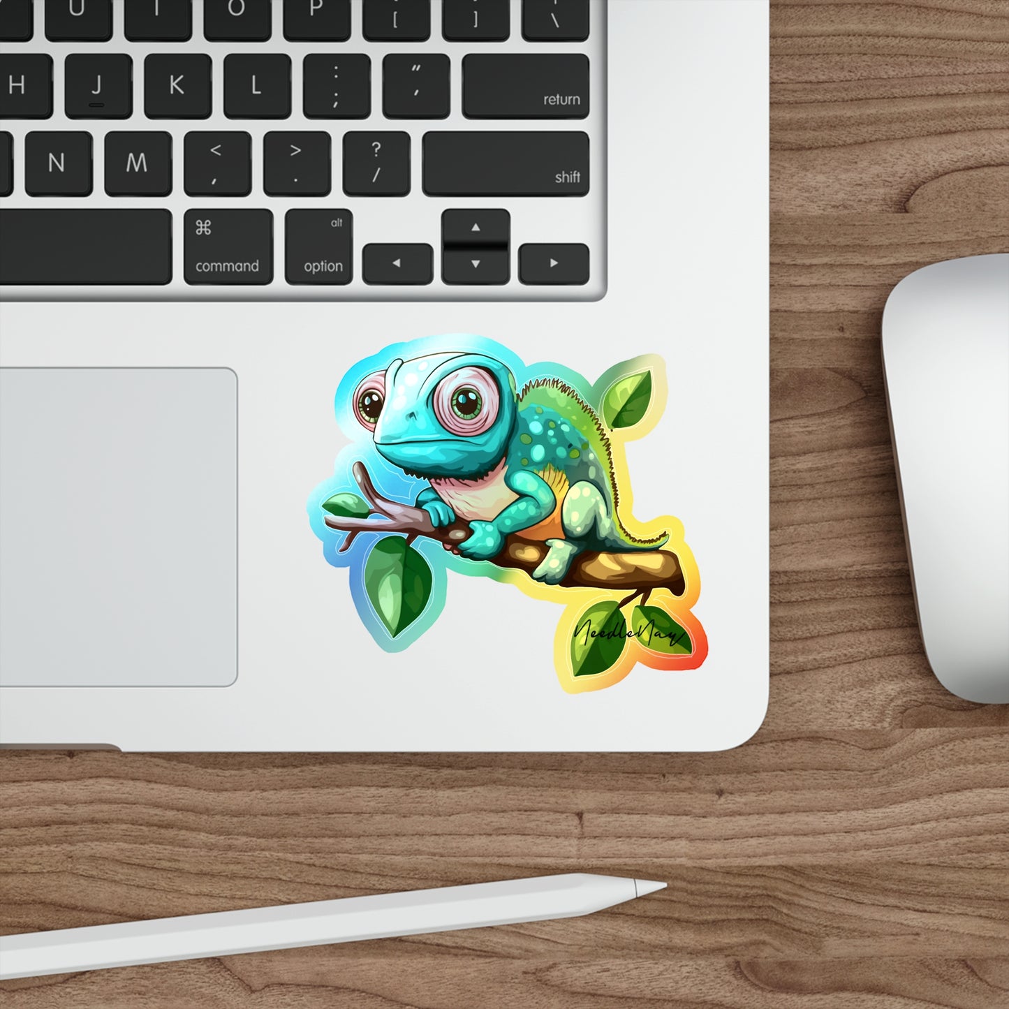 Reptile Cuties – Holographic Chameleon Sticker