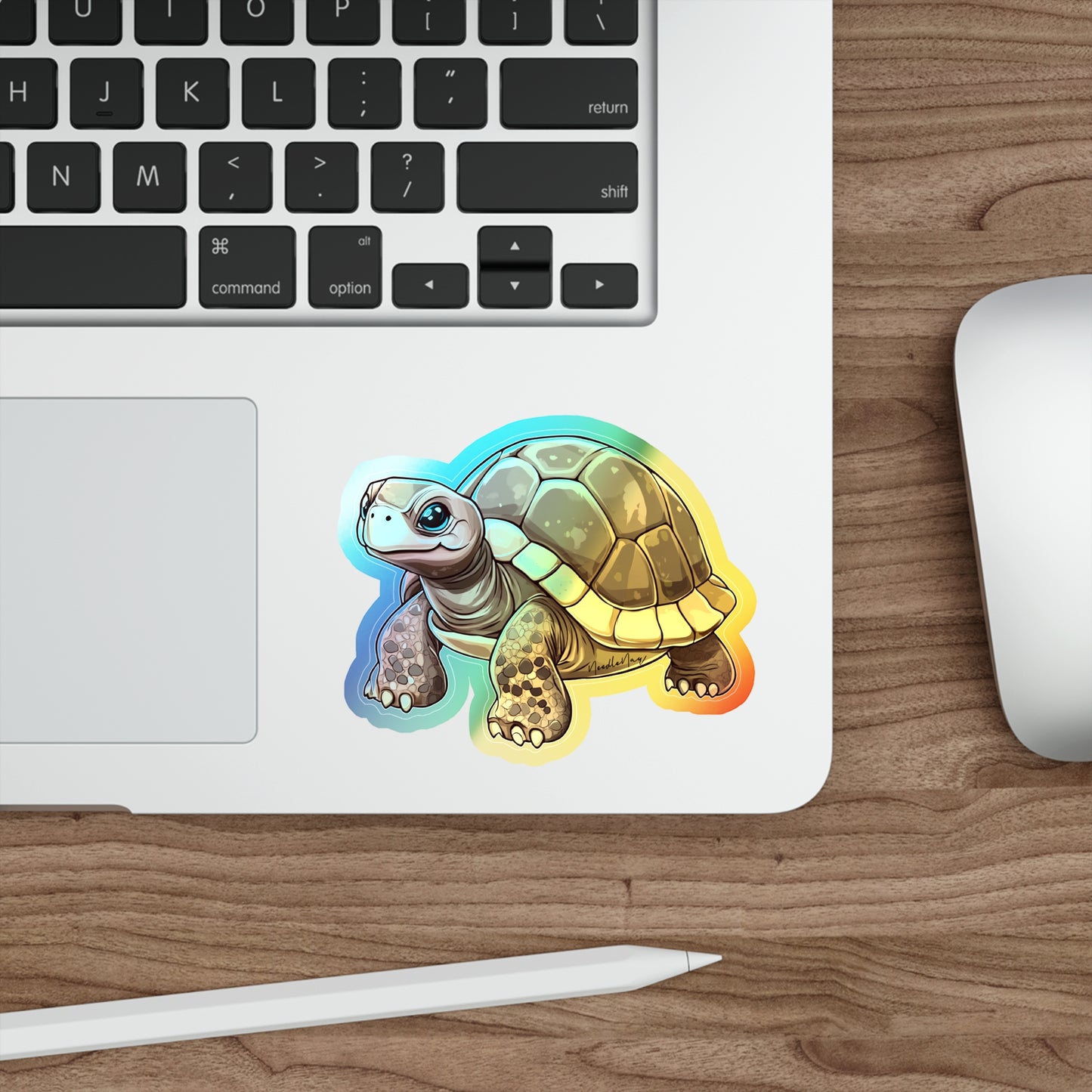 Reptile Cuties – Holographic Galápagos Tortoises Sticker