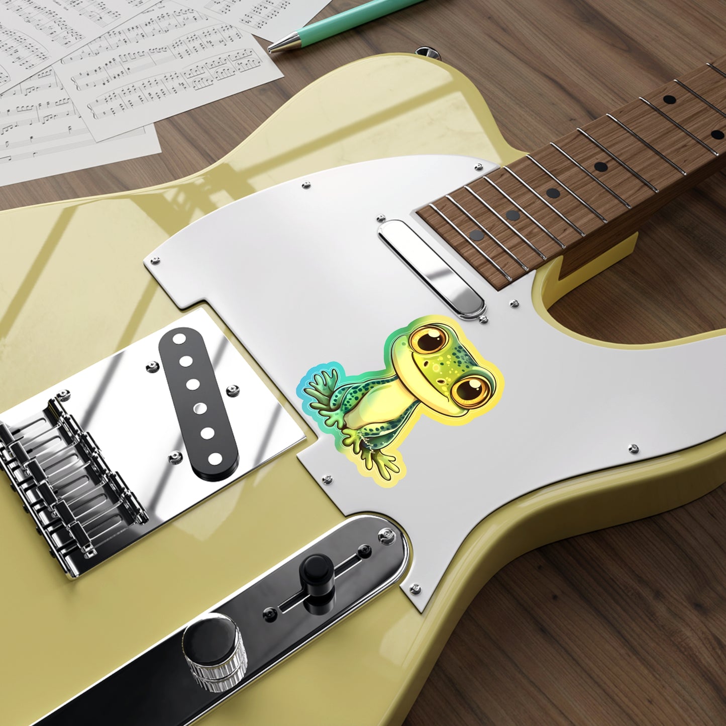 Reptile Cuties – Holographic Gecko Sticker for Kids