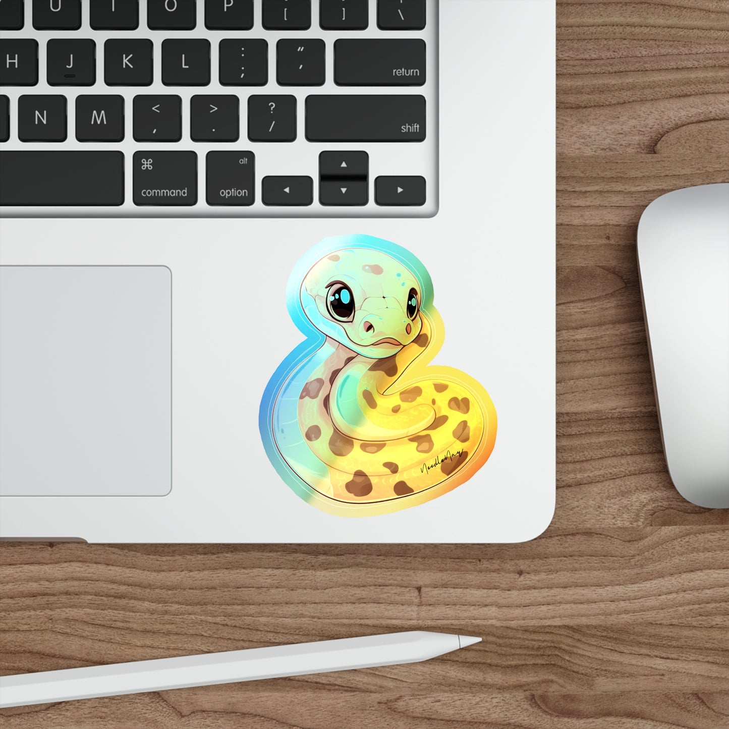 Reptile Cuties – Holographic Python Sticker
