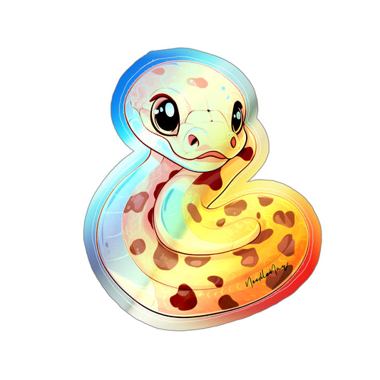 Reptile Cuties – Holographic Python Sticker