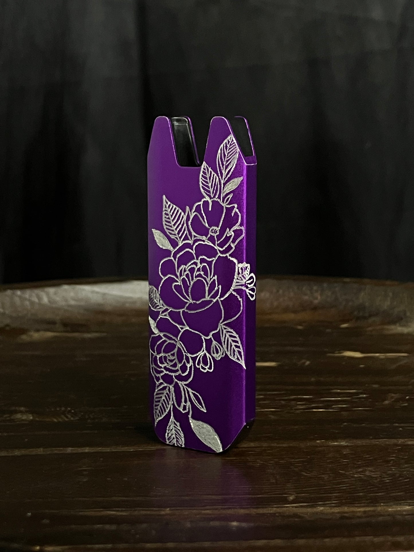 Hand-Engraved STIIIZY Battery – Purple Floral Edition (1 of 1)